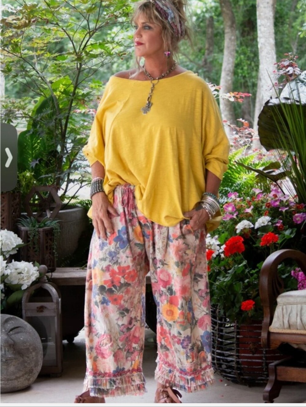 Jaded Gypsy Garden Romance Floral Ruffle Hem Bloomers - SOLD OUT - Picture 3 of 3